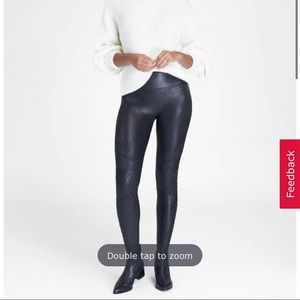 Spanx Faux Leather Quilted leggings